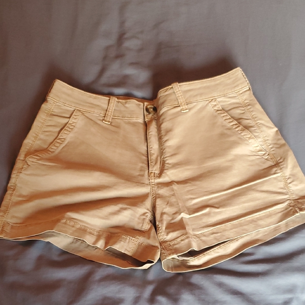 American Eagle Outfitters Ladies Tan Cargo Shorts Relaxed Fit S 8